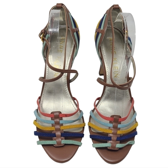 Anne Klein | Women's Multicolored Leather Strap Akileane High Heel (Size 11M) - Picture 9 of 12
